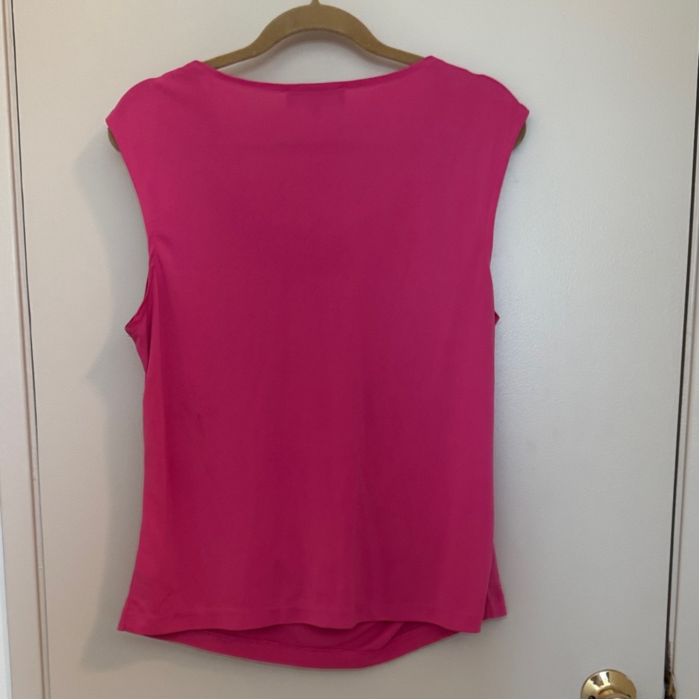 Jones New York Fuchsia Drape cowl Neck Blouse - Picture 3 of 3
